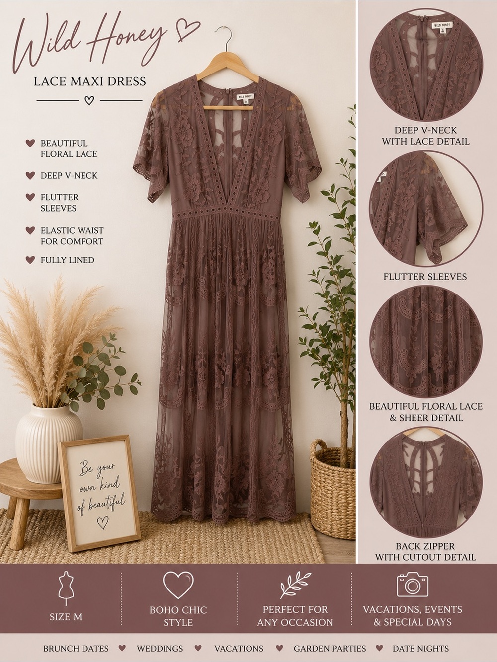 Lace Embroidered Dress with shorts underneath